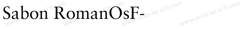 Sabon RomanOsF字体转换